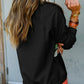 Black Colorblock Sweatshirt