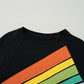 Black Colorblock Sweatshirt