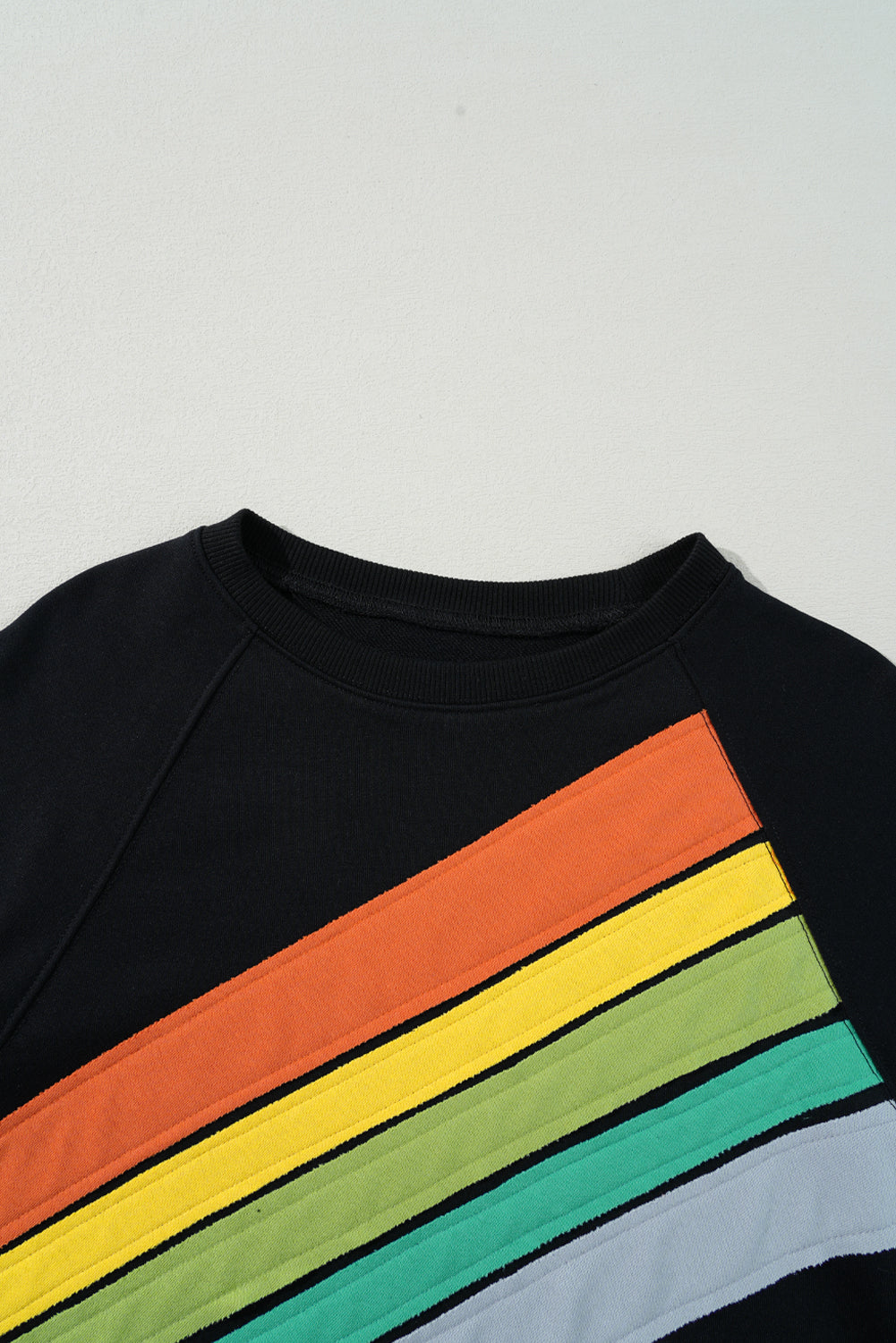 Black Colorblock Sweatshirt