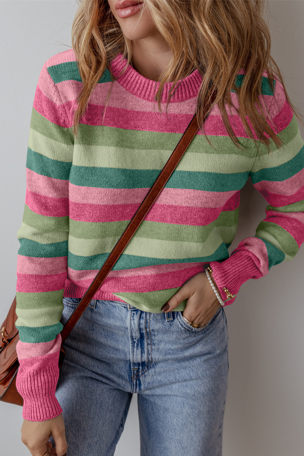 Color Block Stripe Sweater