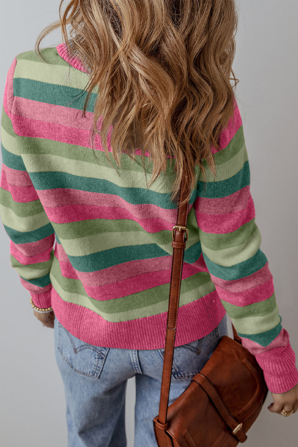 Color Block Stripe Sweater