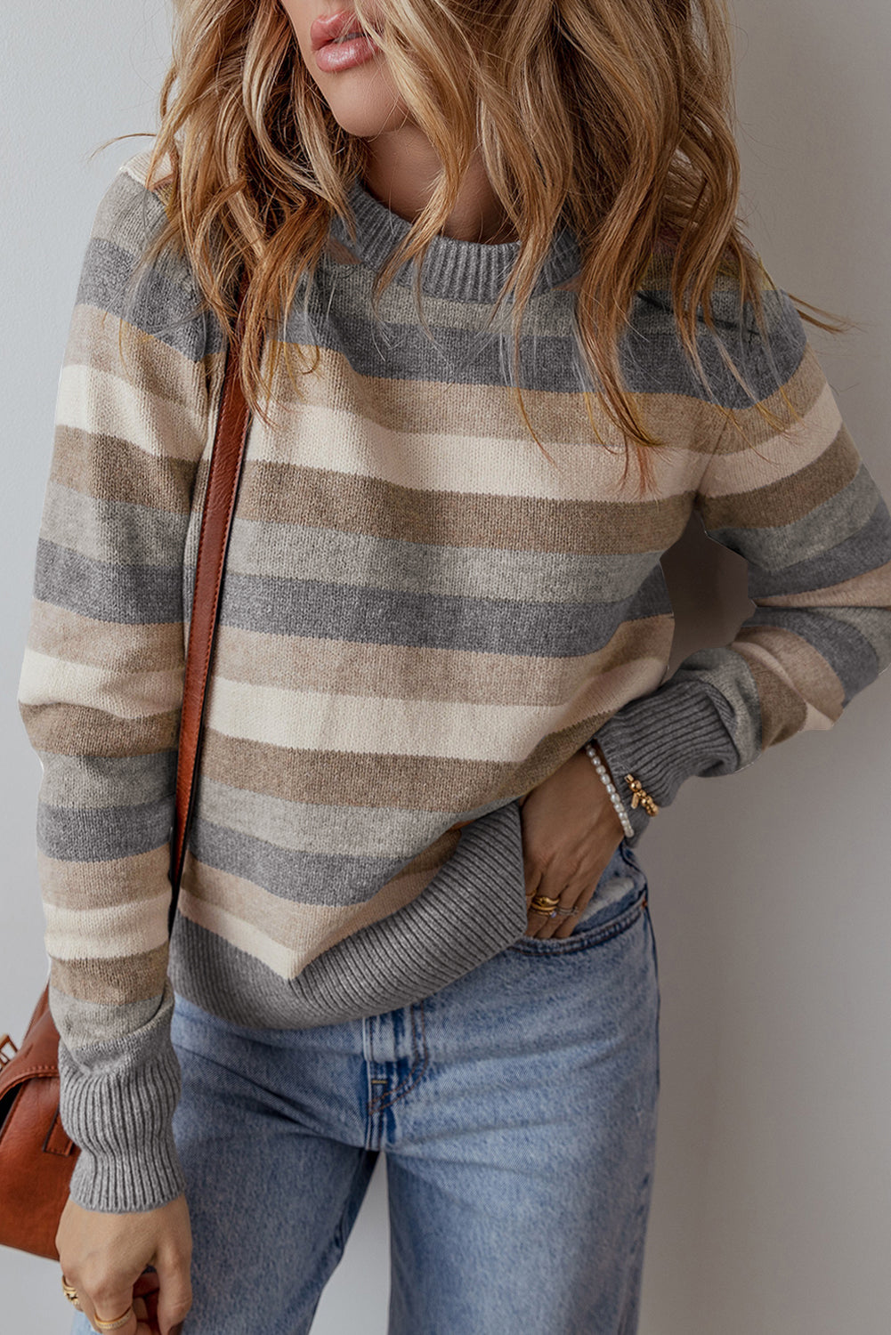 Color Block Stripe Sweater