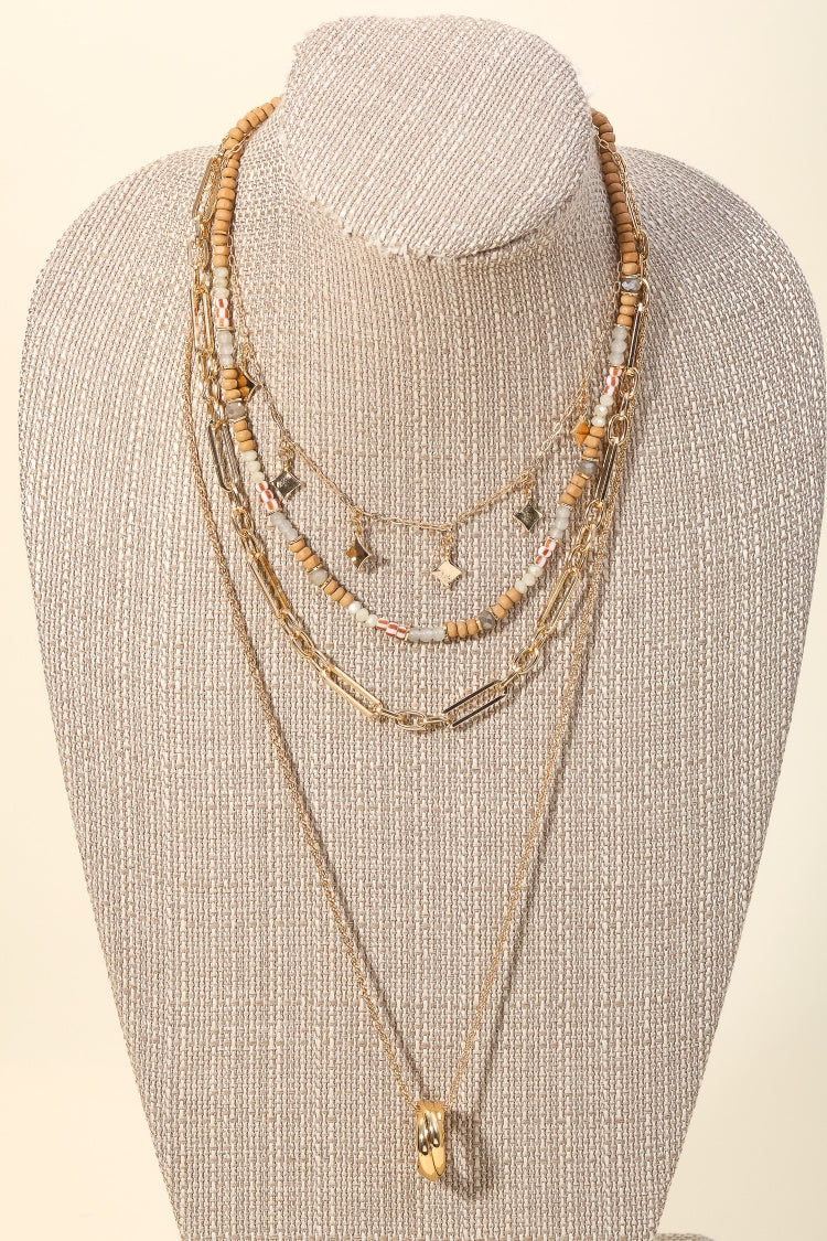 Layered Beaded Necklace