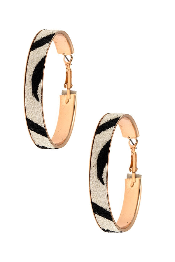 Animal Print Hoop Earrings